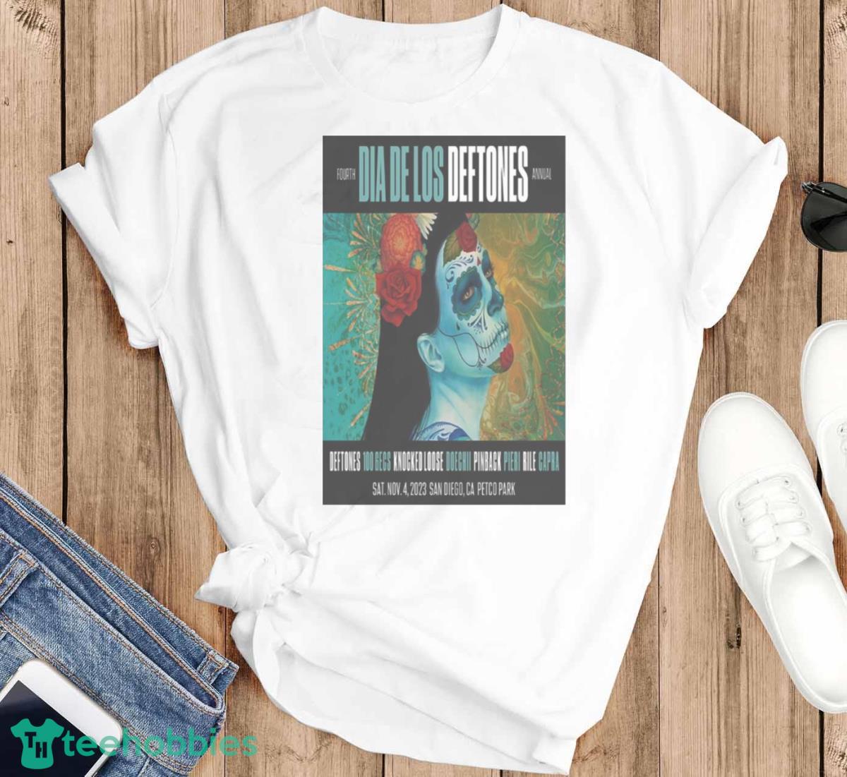 Dia De Los Deftones San Diego CA Petco Park Nov 4 2023 Event Photo Poster Design Shirt - T-SHIRT FLAT