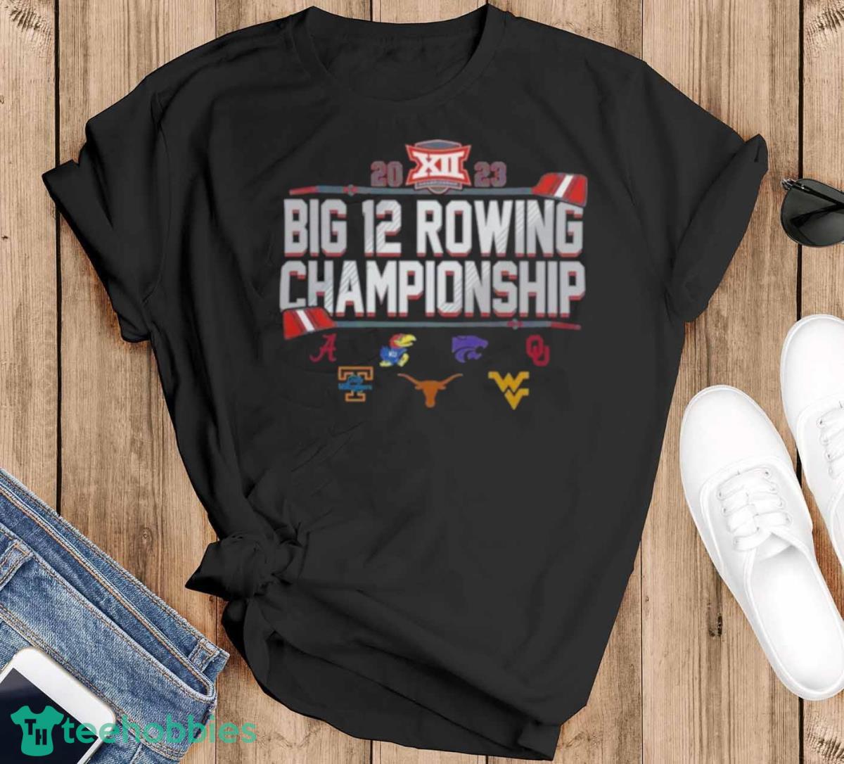 Event 1 Team Store Big 12 Rowing Championship 2023 T Shirt - Black T-Shirt