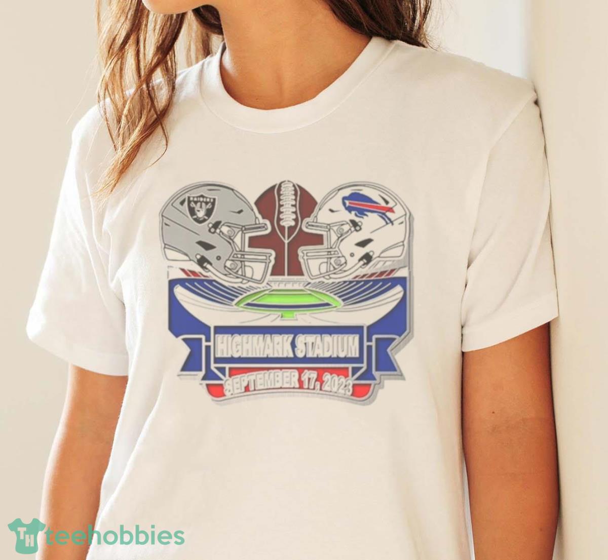 Game Day Las Vegas Raiders Vs Buffalo Bills September 17 2023 Highmark Stadium T Shirt - White Ladies T-Shirt