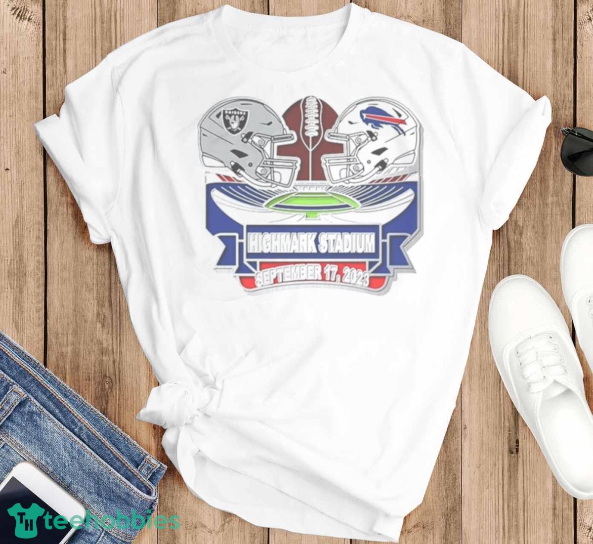 Game Day Las Vegas Raiders Vs Buffalo Bills September 17 2023 Highmark Stadium T Shirt - T-SHIRT FLAT