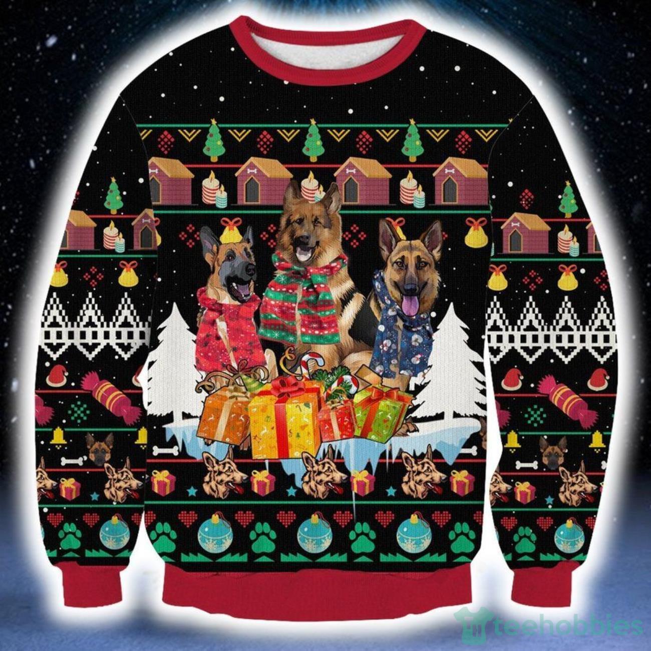 German Shepherd Dog Ugly Sweater Gift For Christmas Product Photo 1