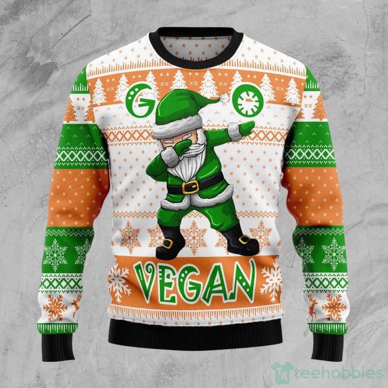 Go Vegan Ugly Sweater For Christmas Product Photo 1
