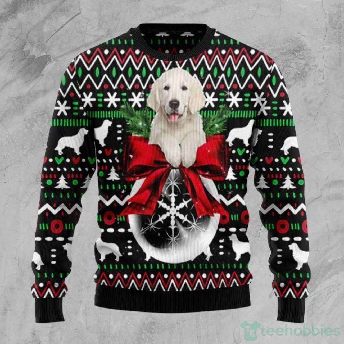 Golden Retriever Dog Xmas Ball Ugly Sweater For Christmas Product Photo 1