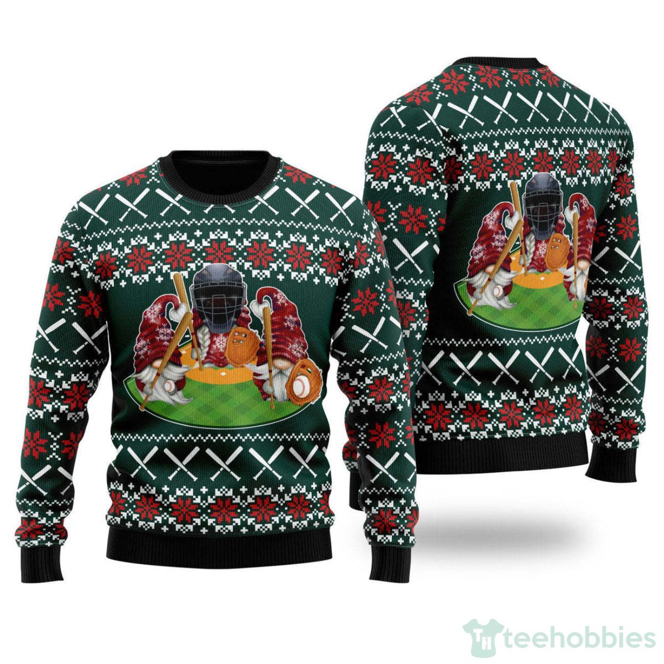Holly Jolly Christmas Gnomes Ugly Christmas Sweater Product Photo 1