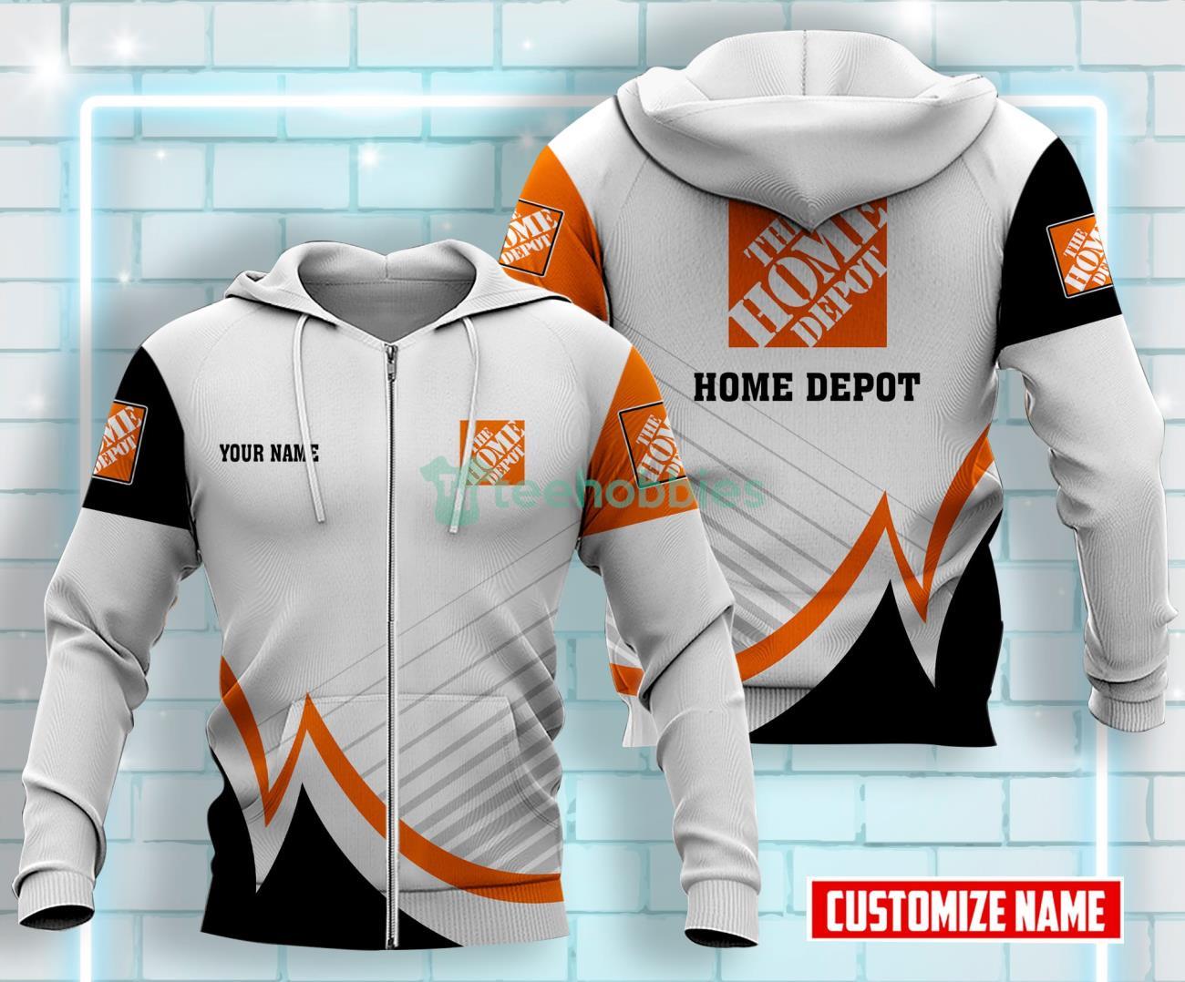 Home Depot All Over Printed 3D Custom Name Zip Hoodie Product Photo 1