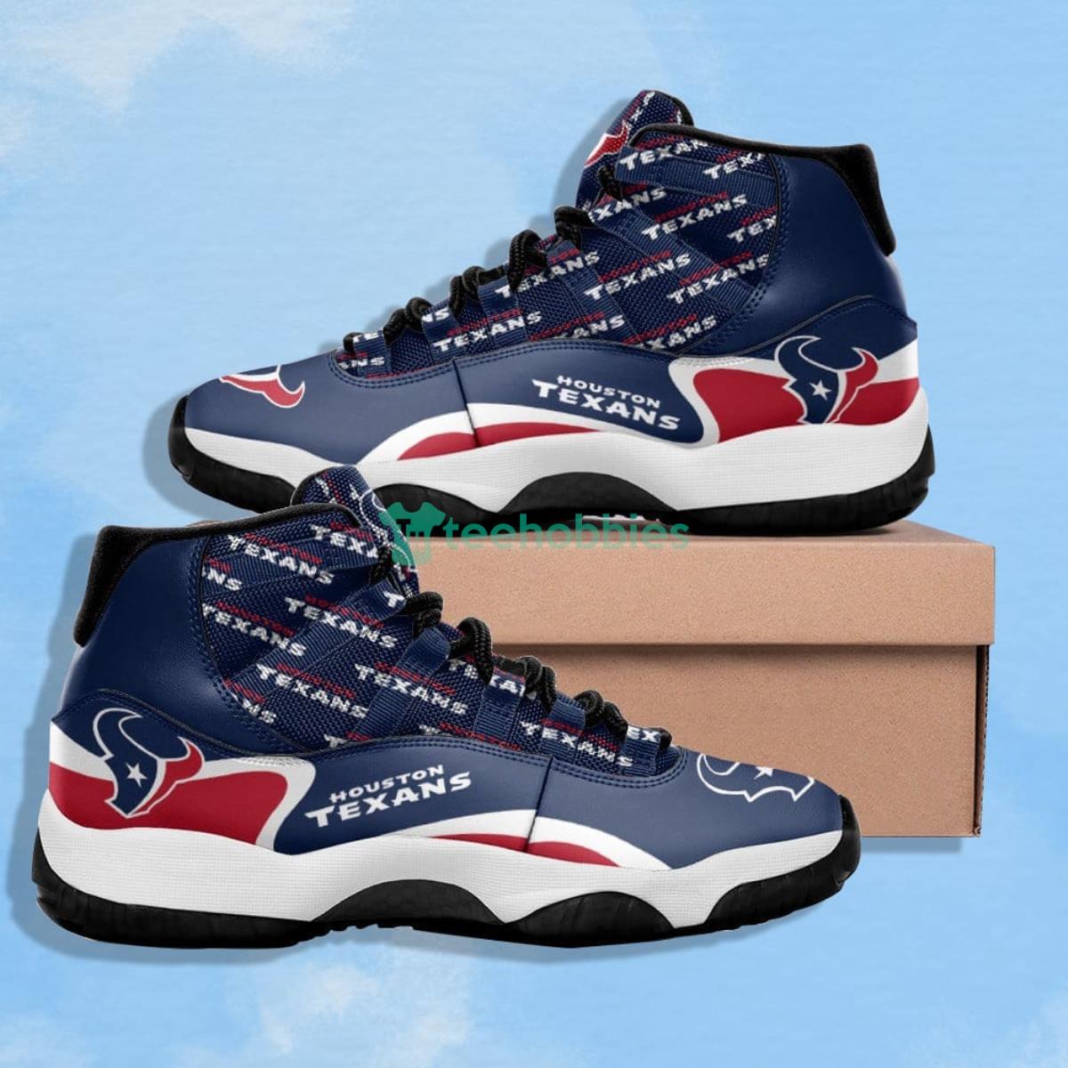 Houston Texans Letters Impressive Design Air Jordan 11 Shoes Product Photo 1