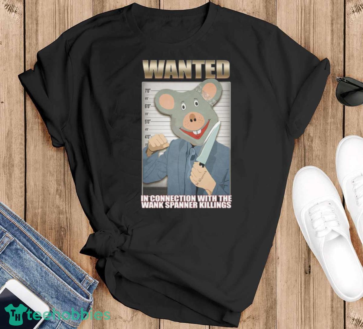 Ideal   Cartoon Head Wanted Poster T Shirt - Black T-Shirt