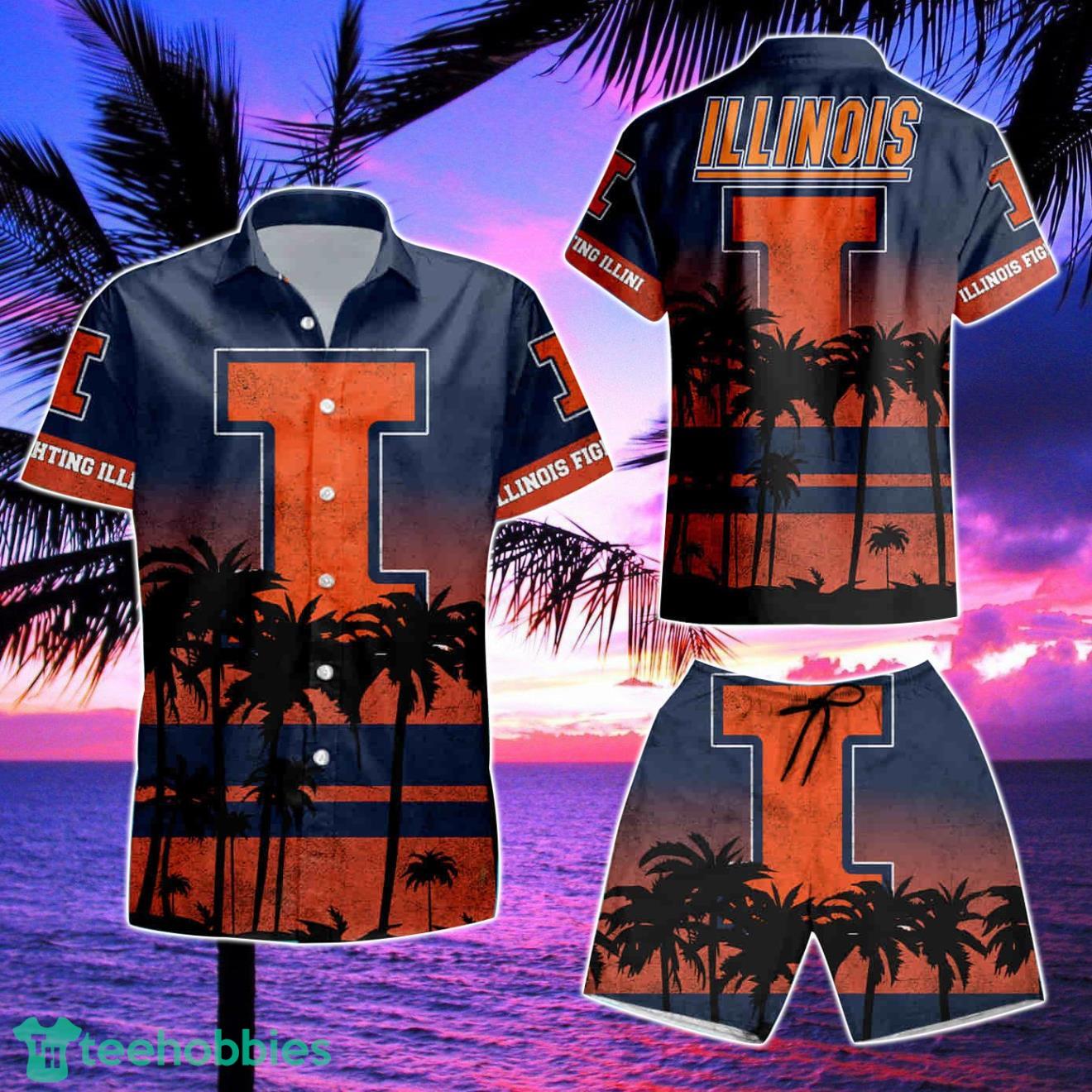 Illinois Fighting Illini Hawaiian Shirt & Short Product Photo 2