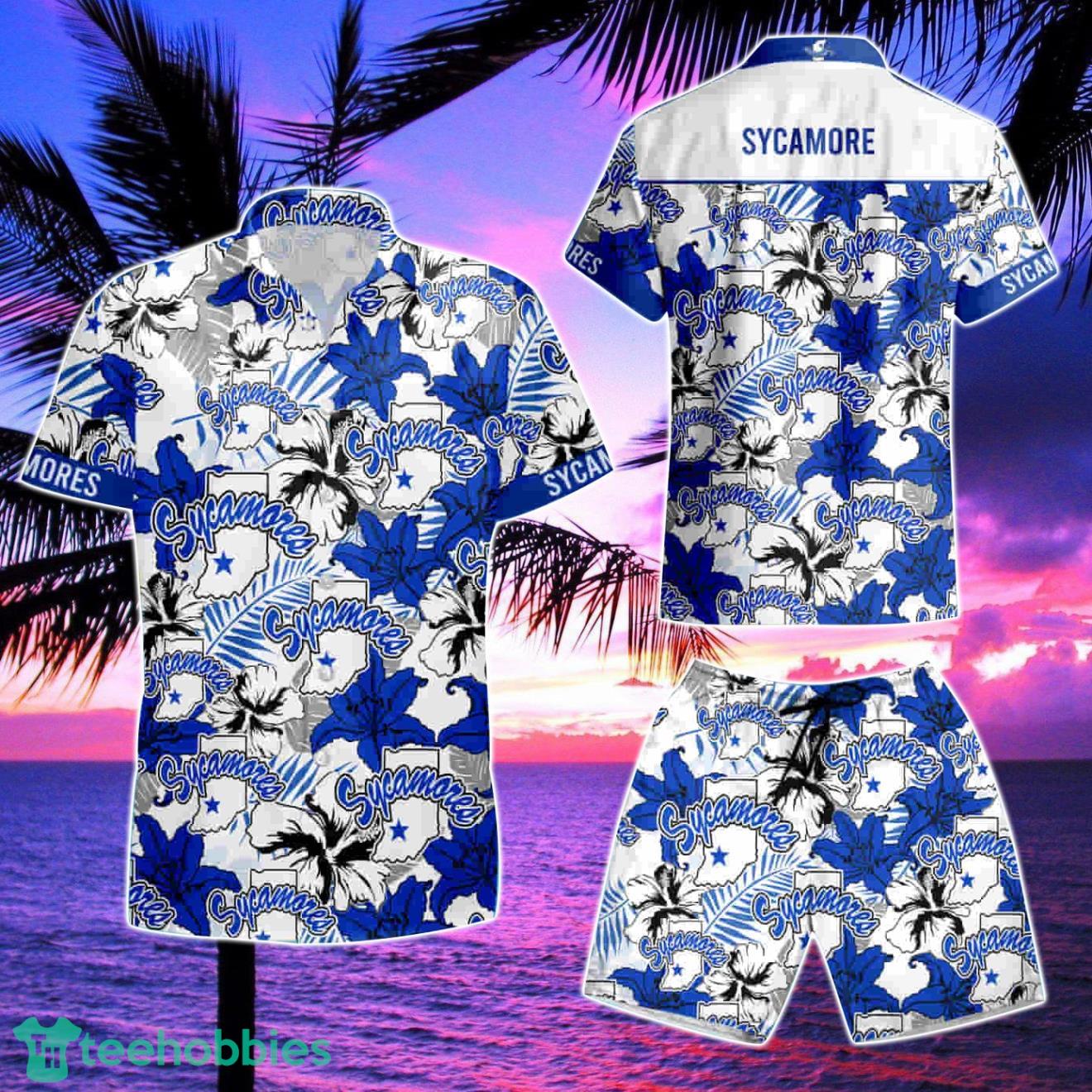 Indiana State Sycamores Hawaiian Shirt & Short Product Photo 2