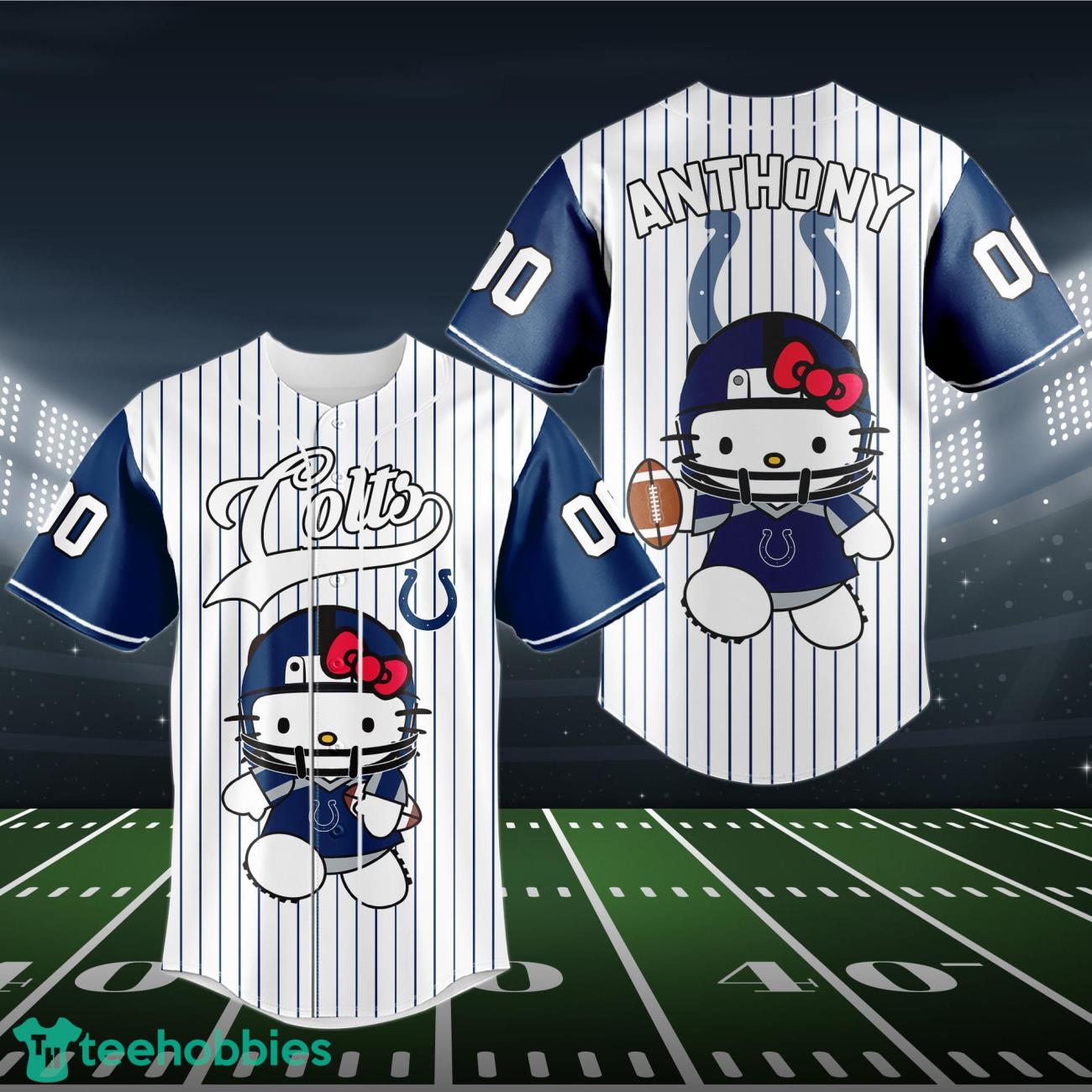 Indianapolis Colts Baseball Jersey NFL Hello Kitty Custom Name & Number Product Photo 1