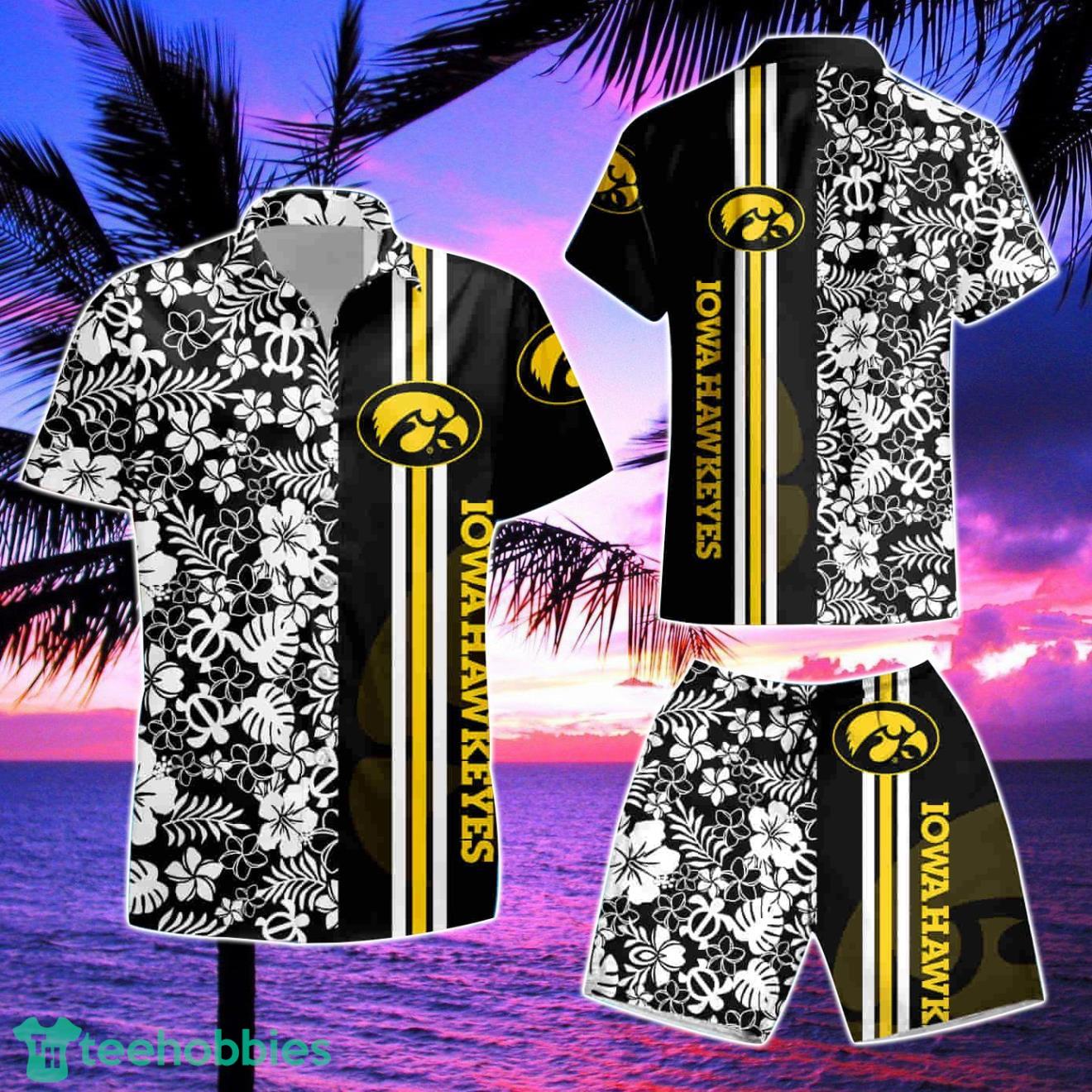 Iowa Hawkeyes Ncaa Football Sport Logo Cool Hawaiian Shirt & Short Product Photo 2
