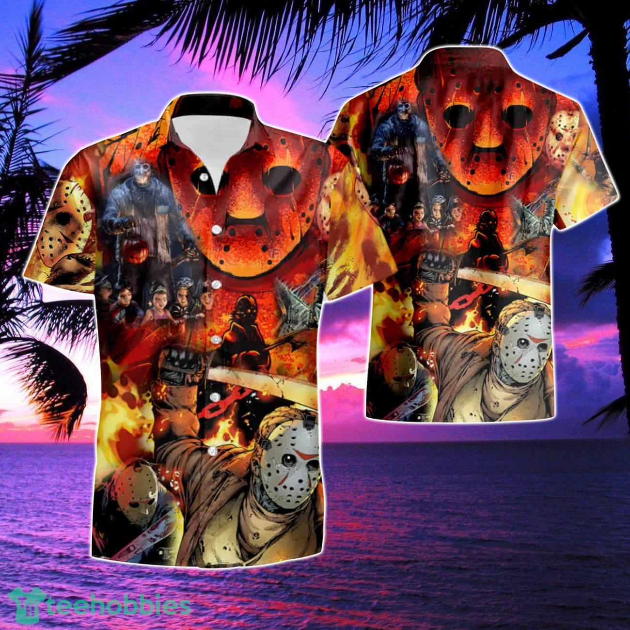 Jason Friday The 13Th Killer Hawaiian Shirt & Short Product Photo 1