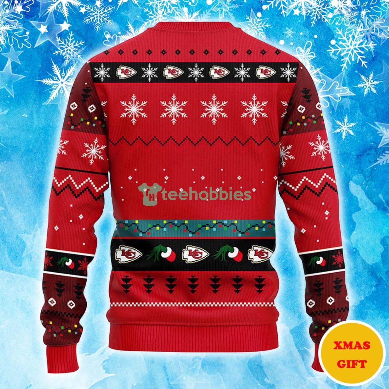 Kansas City Chiefs 12 Grinch Xmas Day Christmas AOP Sweater Product Photo 2