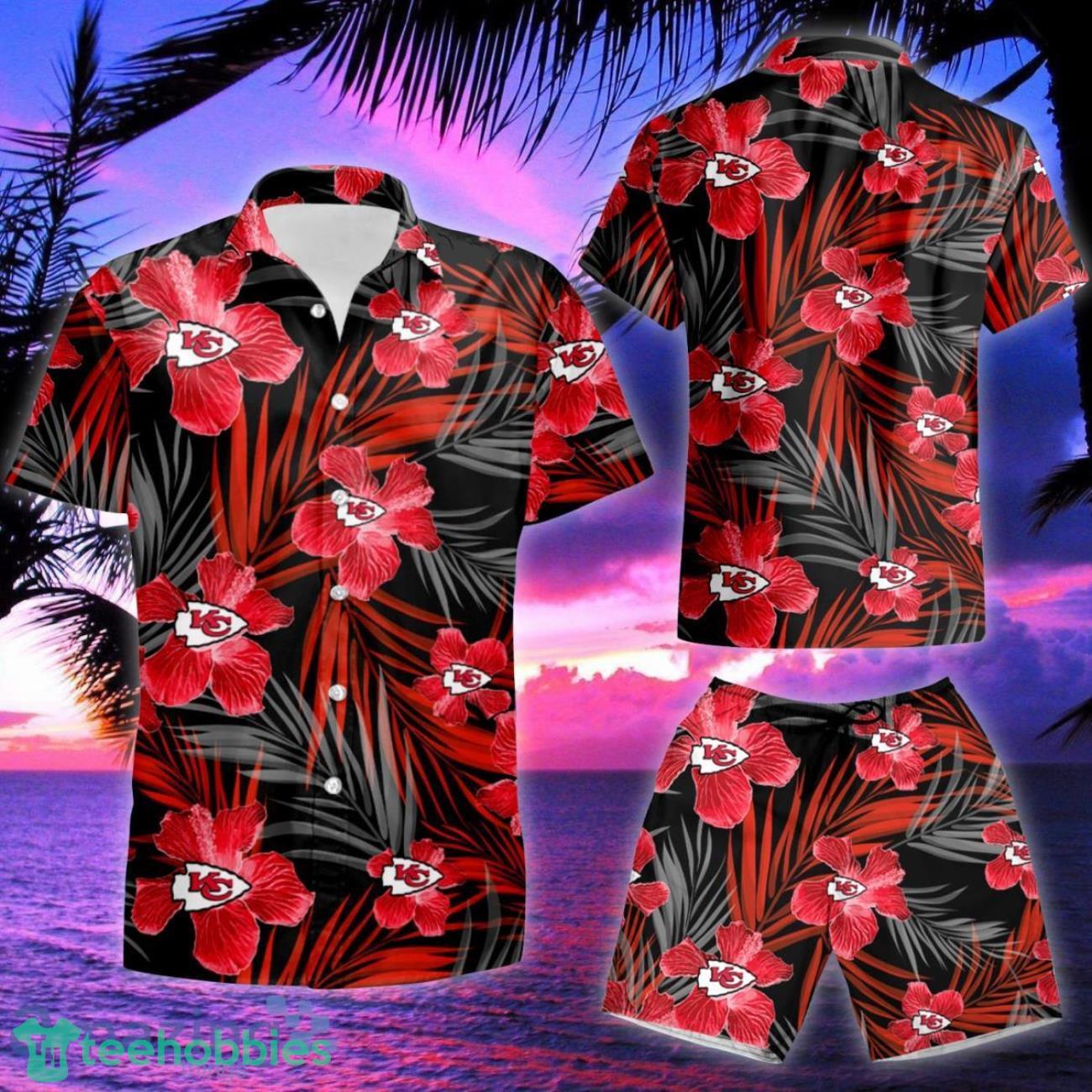 Kansas City Chiefs Flower 3D Hawaiian Shirt & Short Product Photo 2