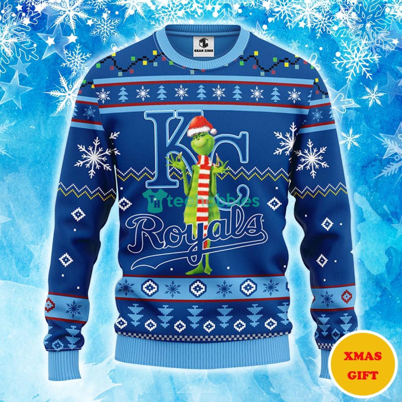 Kansas City Royals Funny Grinch Christmas AOP Sweater Product Photo 1