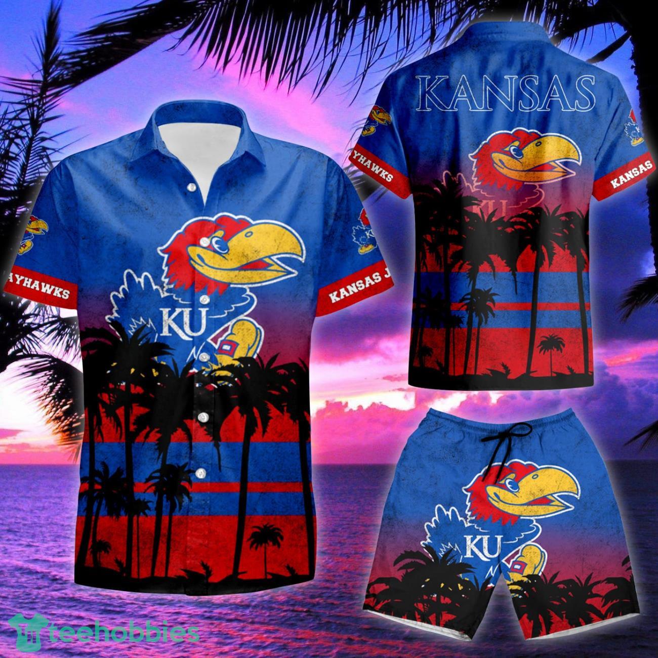 Kansas Jayhawks Short Style Hot Trending Summer Hawaiian Shirt & Short Product Photo 2