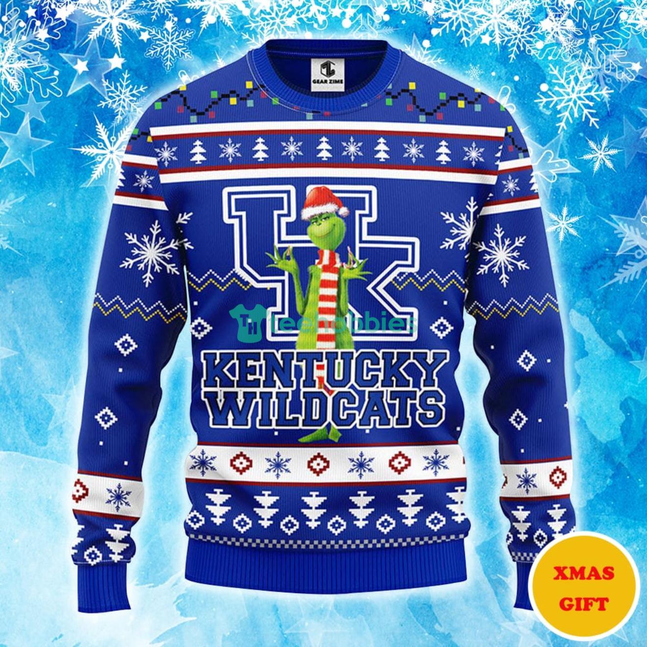 Kentucky Wildcats Funny Grinch Christmas AOP Sweater Product Photo 1