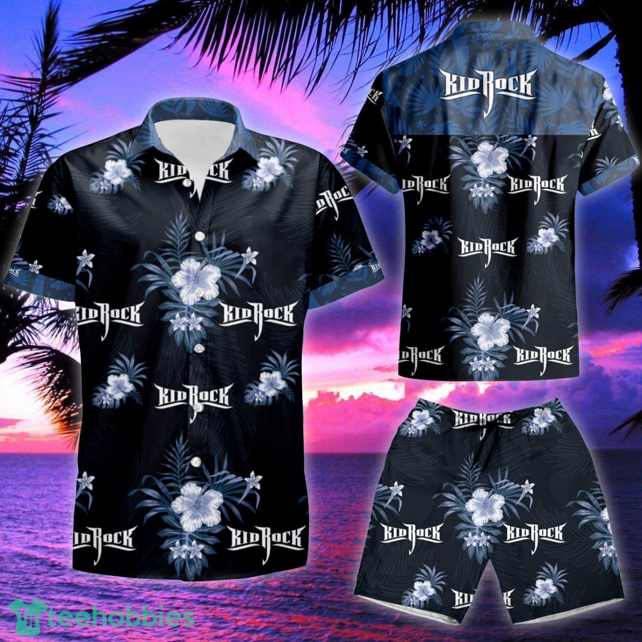 Kid Rock Summer Button Up Hawaiian Shirt & Short Product Photo 2