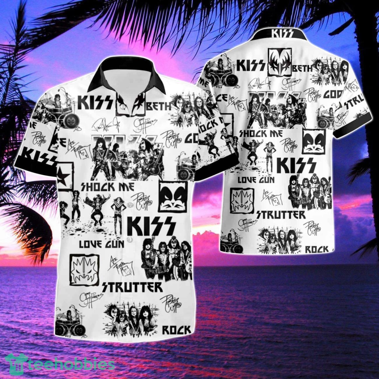 Kiss Rock Band All Over Printed Hawaiian Shirt & Short Product Photo 1