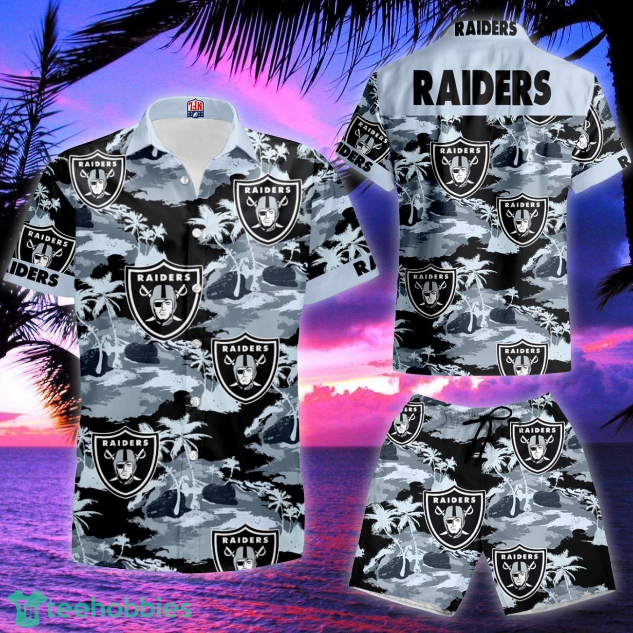 Las Vegas Raiders Coconut Tree Hawaiian Shirt & Short Product Photo 2