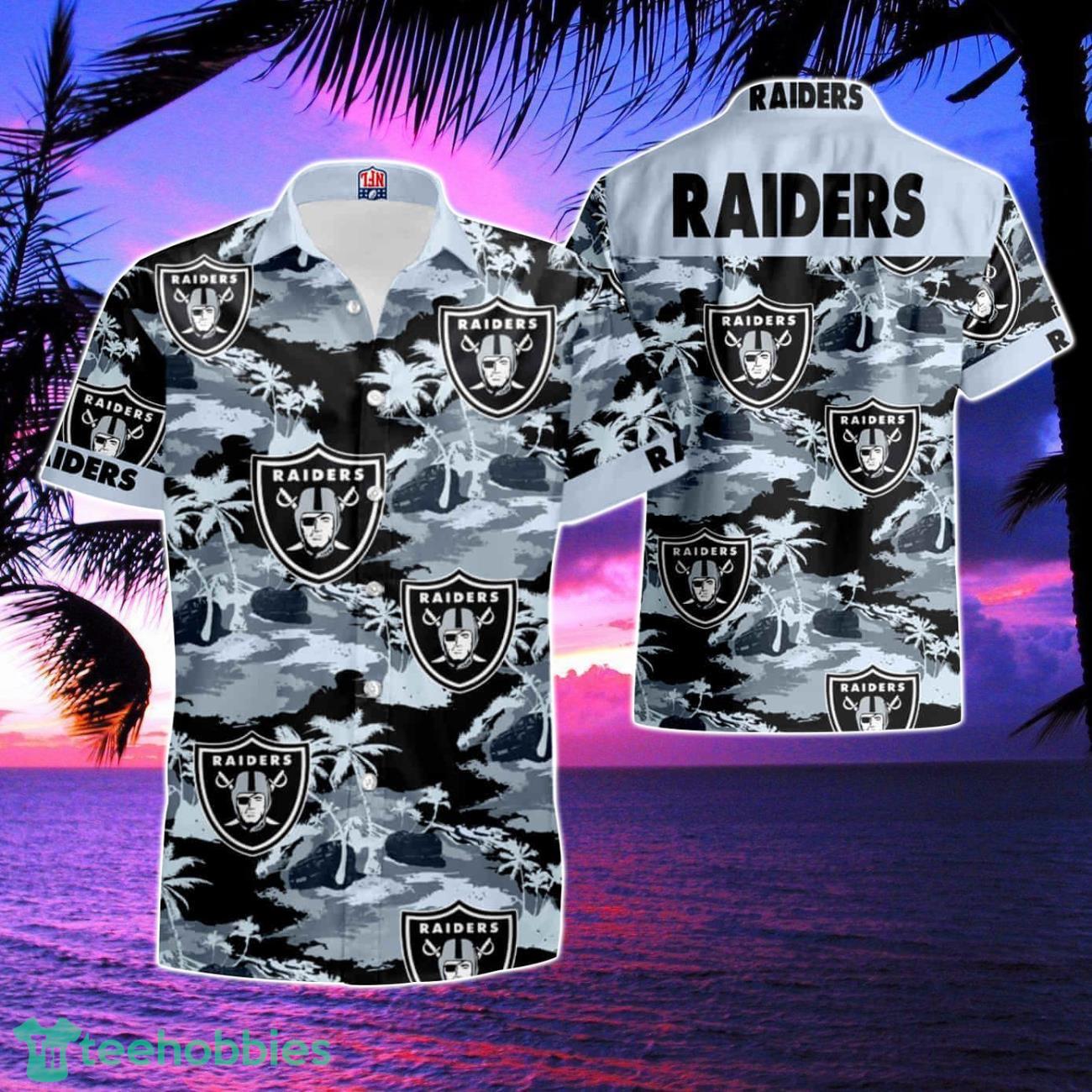Las Vegas Raiders Coconut Tree Hawaiian Shirt & Short Product Photo 1