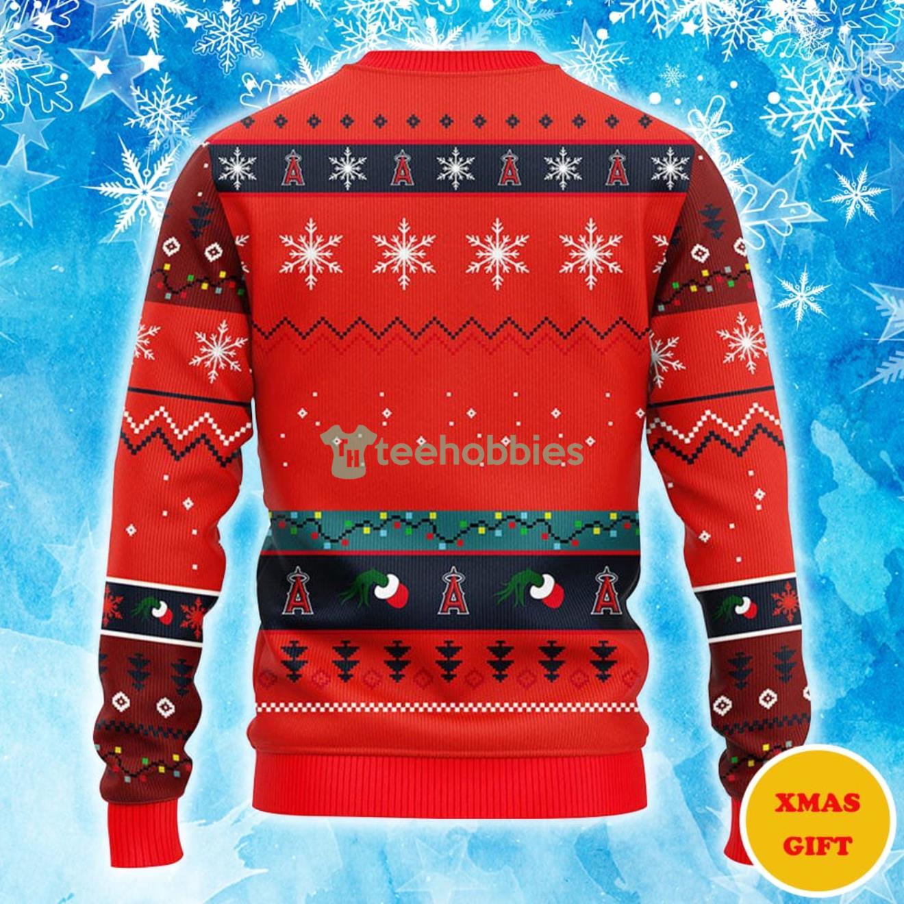 Los Angeles Angels 12 Grinch Xmas Day Christmas AOP Sweater Product Photo 2