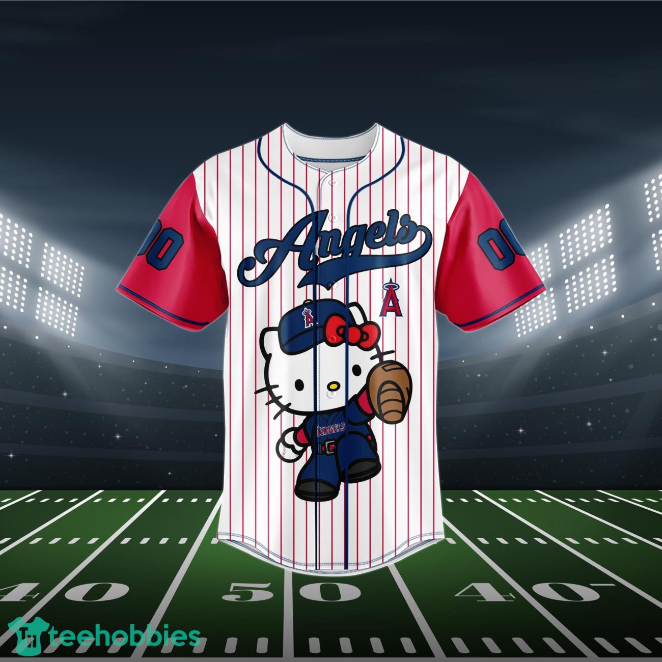 Los Angeles Angels Baseball Jersey MLB Hello Kitty Custom Name & Number Product Photo 2