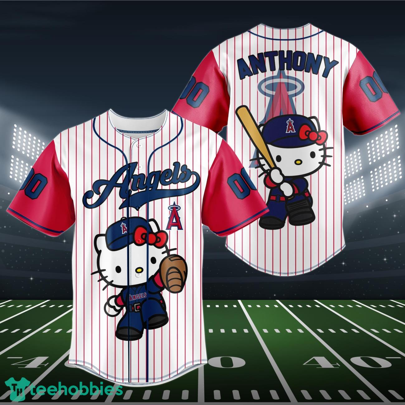 Los Angeles Angels Baseball Jersey MLB Hello Kitty Custom Name & Number Product Photo 1