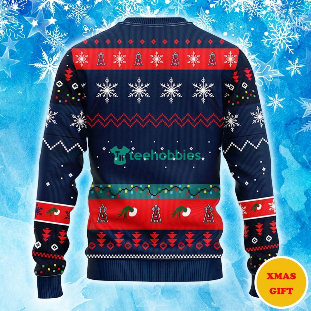 Los Angeles Angels Grinch Christmas AOP Sweater Product Photo 2