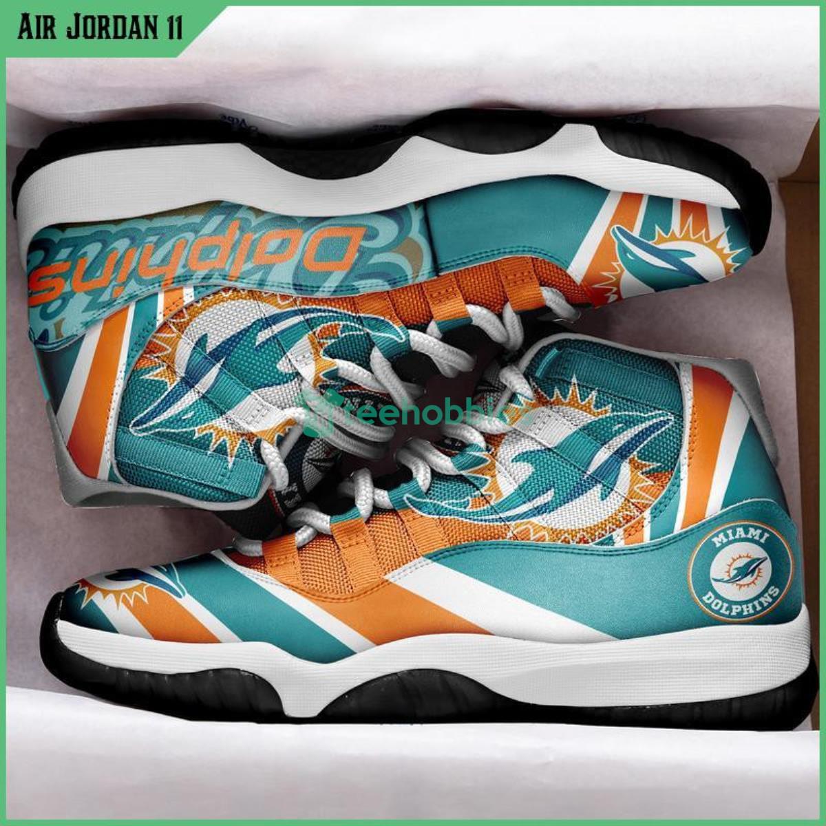 Miami Dolphins Impressive Design Air Jordan 11 Shoes Shoes Product Photo 2