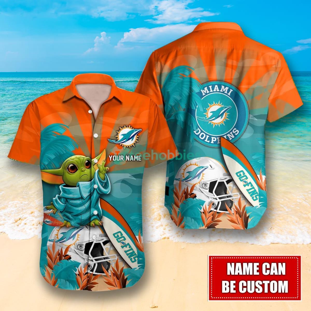 Miami Dolphins NFL Personalized Hawaiian Shirt For Fans Product Photo 1 Miami Dolphins NFL Personalized Hawaiian Shirt For Fans Product Photo 1