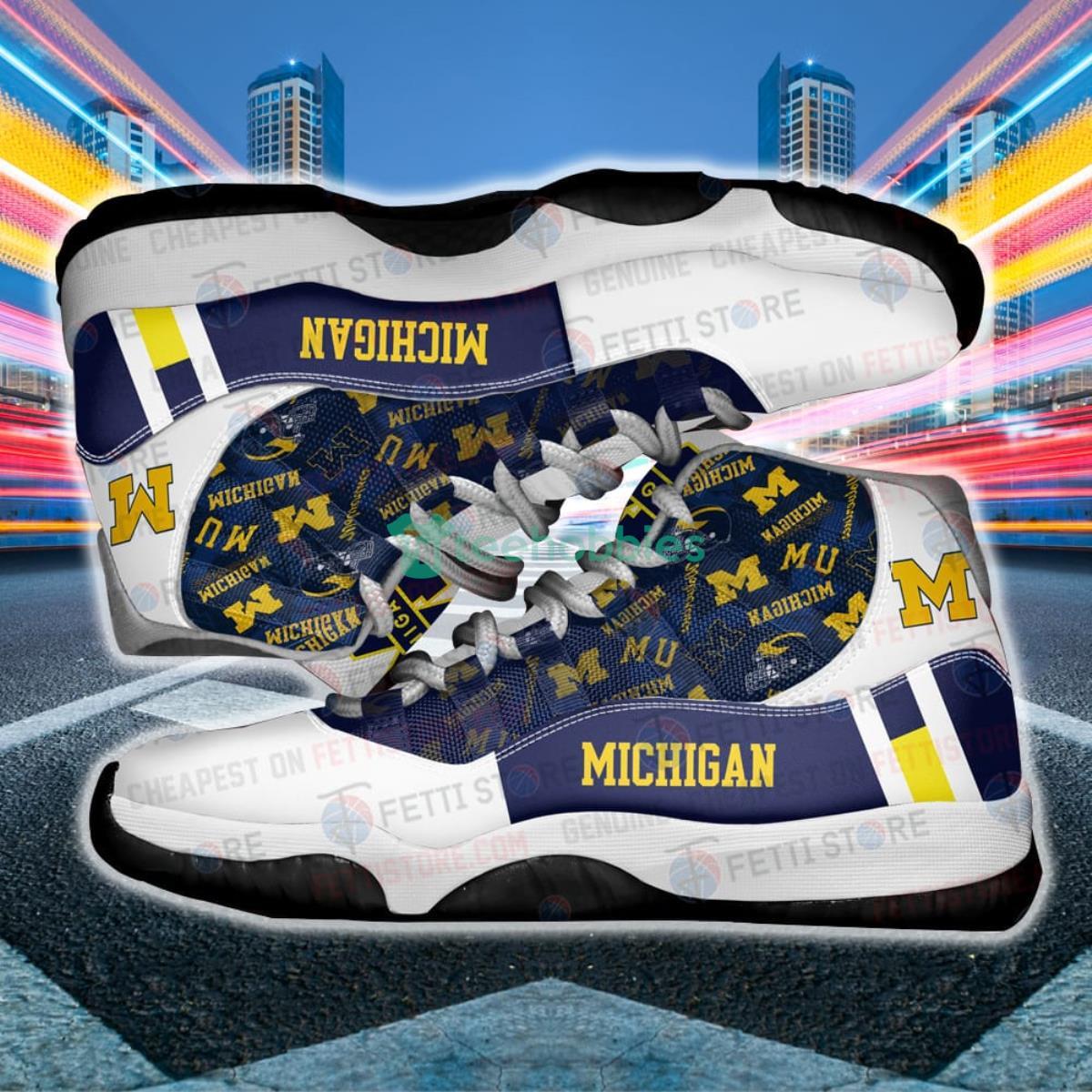Michigan Wolverines - NCAA Impressive Design Air Jordan 11 Shoes Product Photo 2