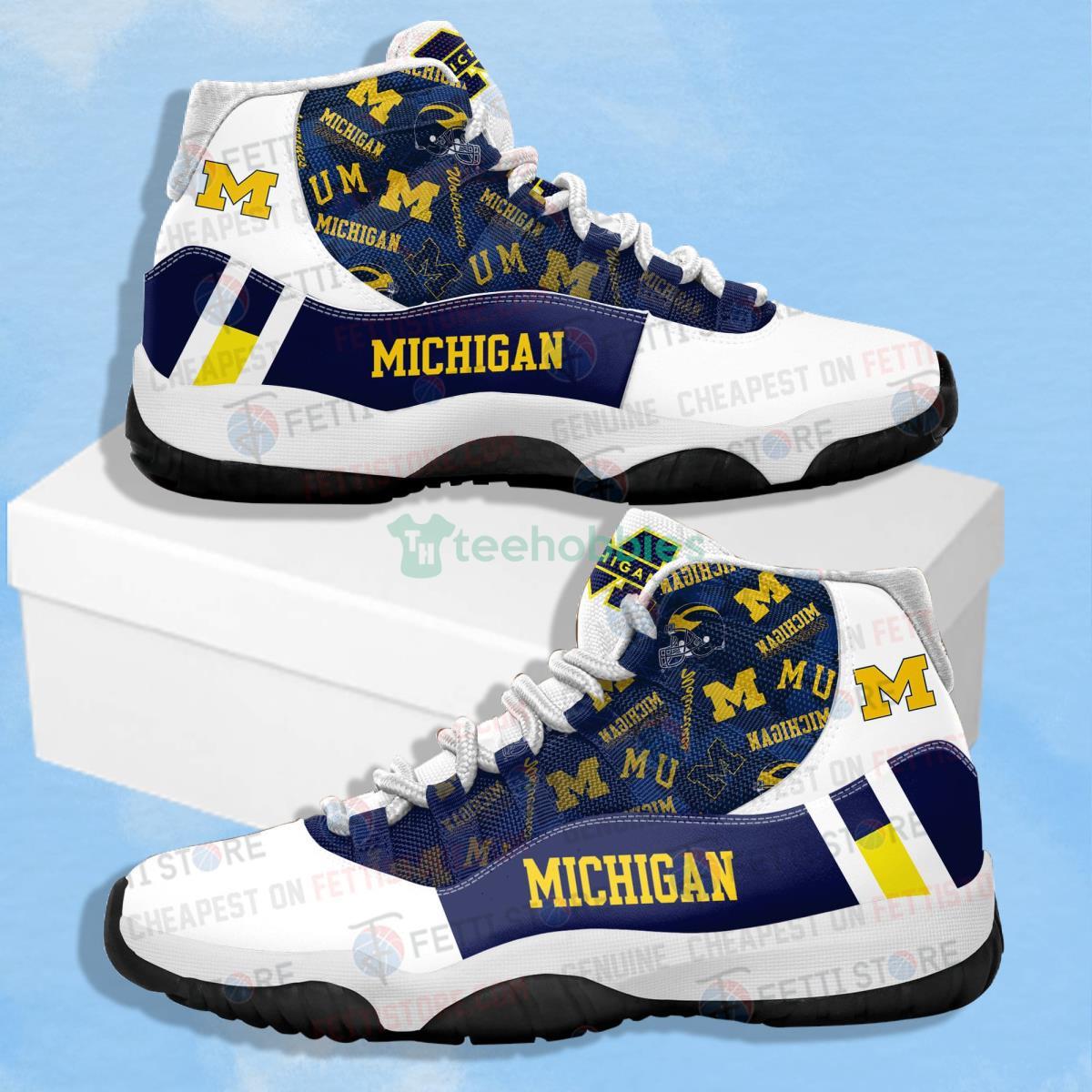 Michigan Wolverines - NCAA Impressive Design Air Jordan 11 Shoes Product Photo 1