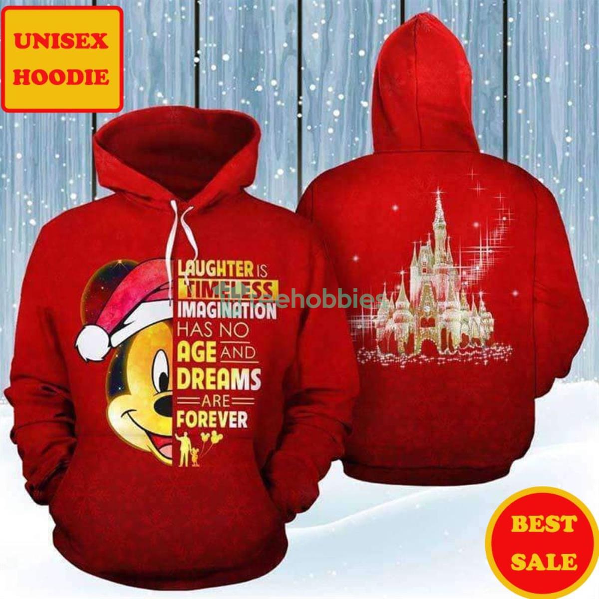 Mickey Mouse Face Christmas Quote 3D Printed Hoodie Product Photo 1