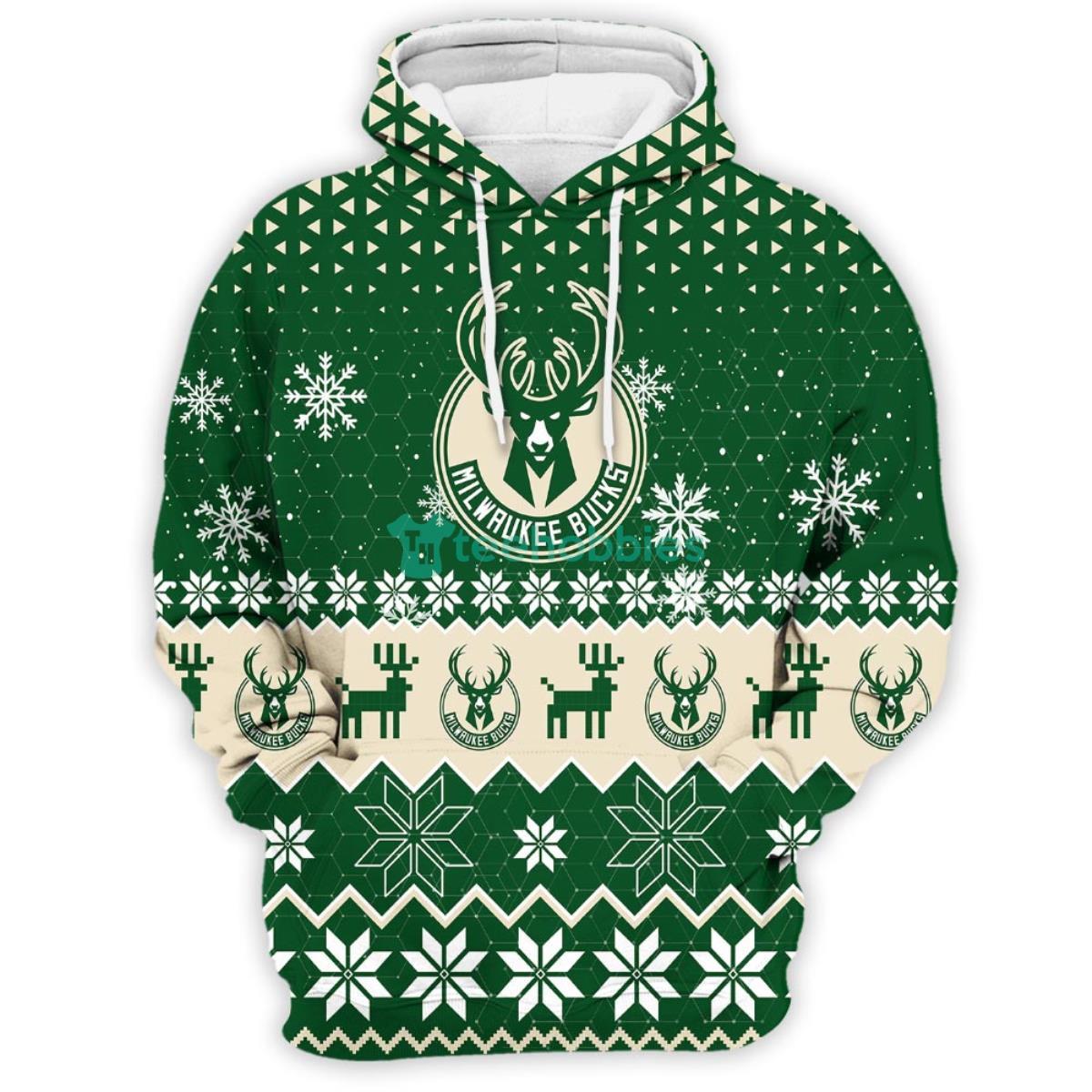 Milwaukee Bucks Sports 3D Pullover Hoodie Product Photo 2