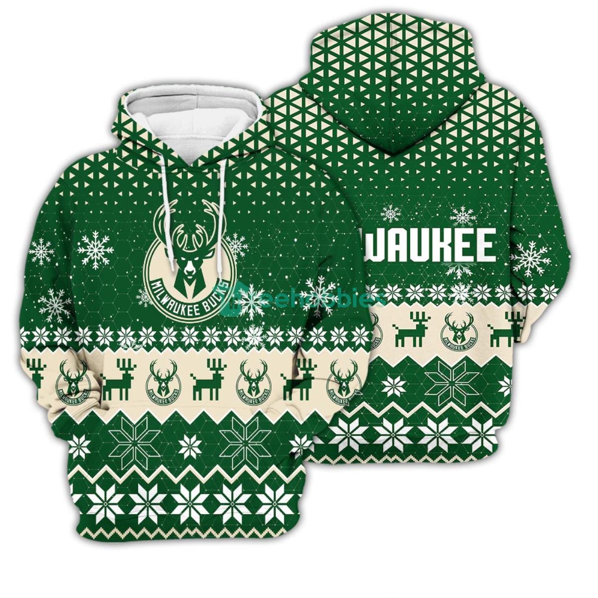 Milwaukee Bucks Sports 3D Pullover Hoodie Product Photo 1
