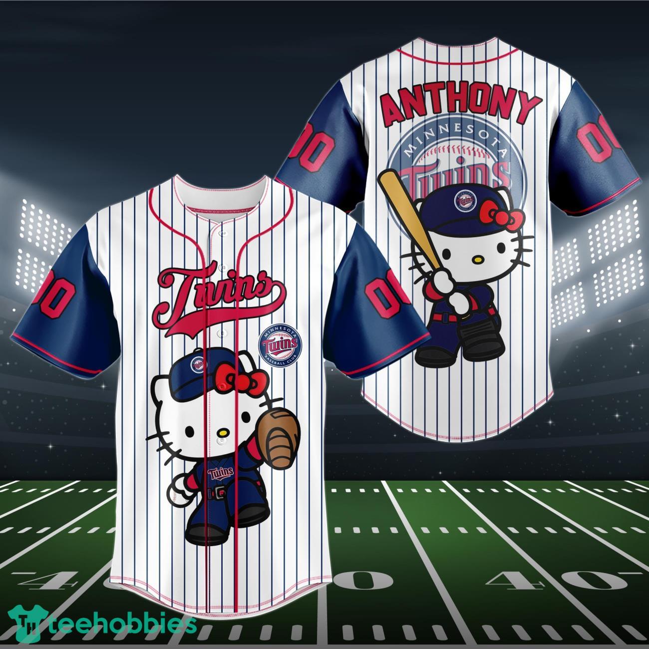 Minnesota Twins Baseball Jersey MLB Hello Kitty Custom Name & Number Product Photo 1