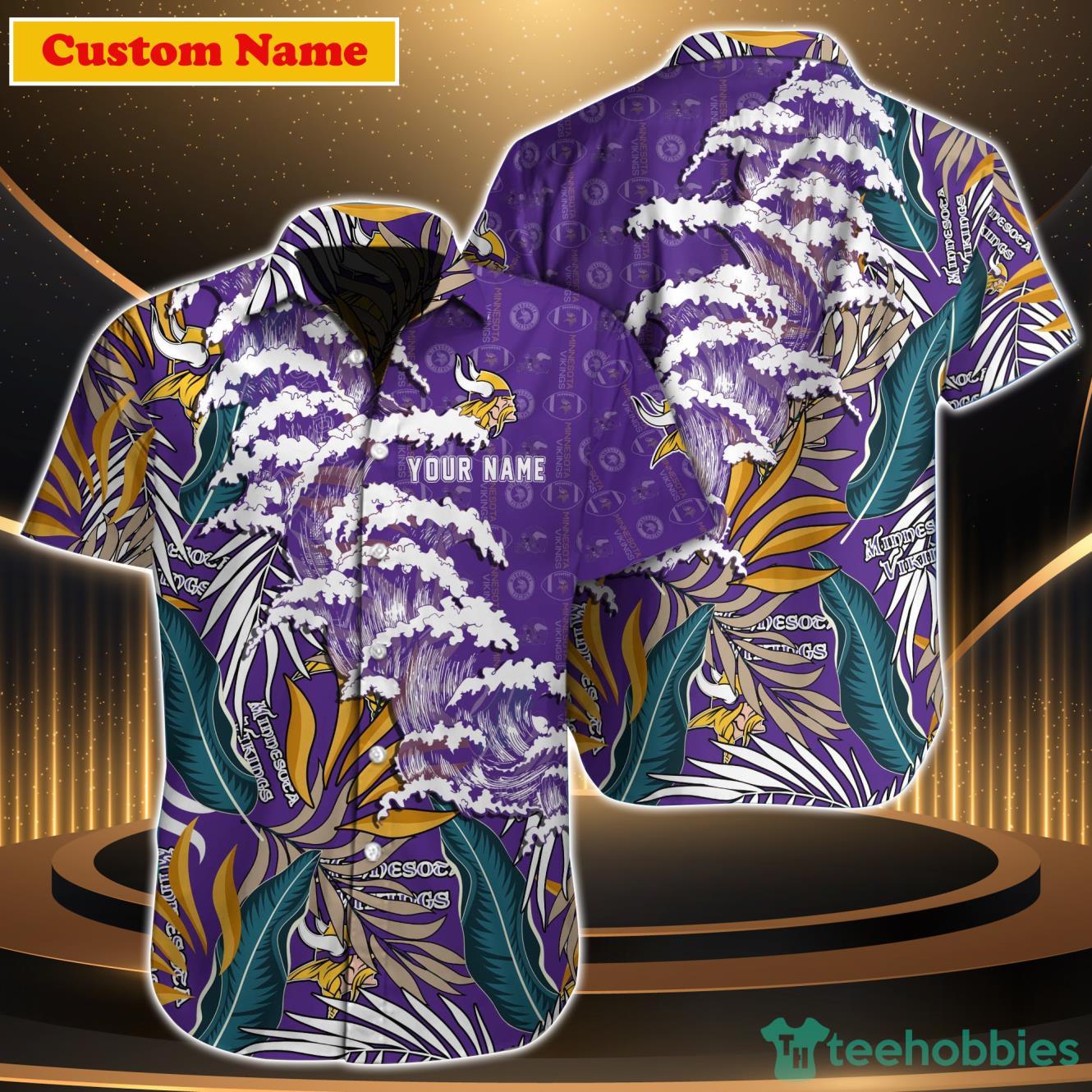 Minnesota Vikings NFL Custom Name Hawaiian Shirt Special Gift For