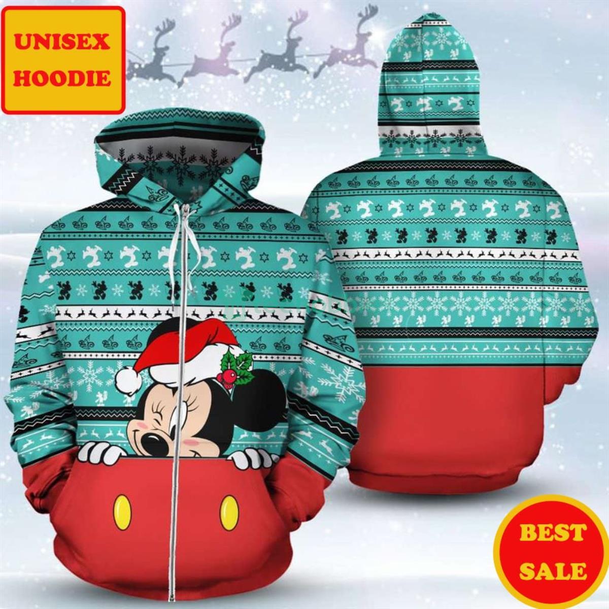 Minnie Cute Hide And Seek 3D Printed Hoodie Product Photo 1