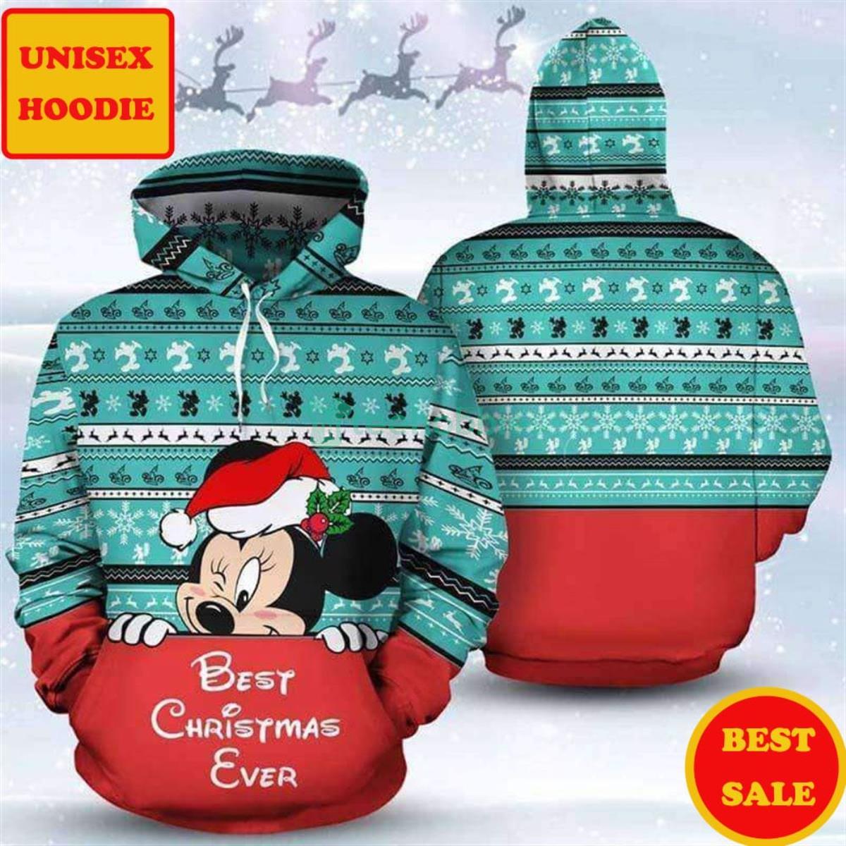 Minnie Cute Hide And Seek Best Christmas Ever 3D Printed Hoodie Product Photo 1