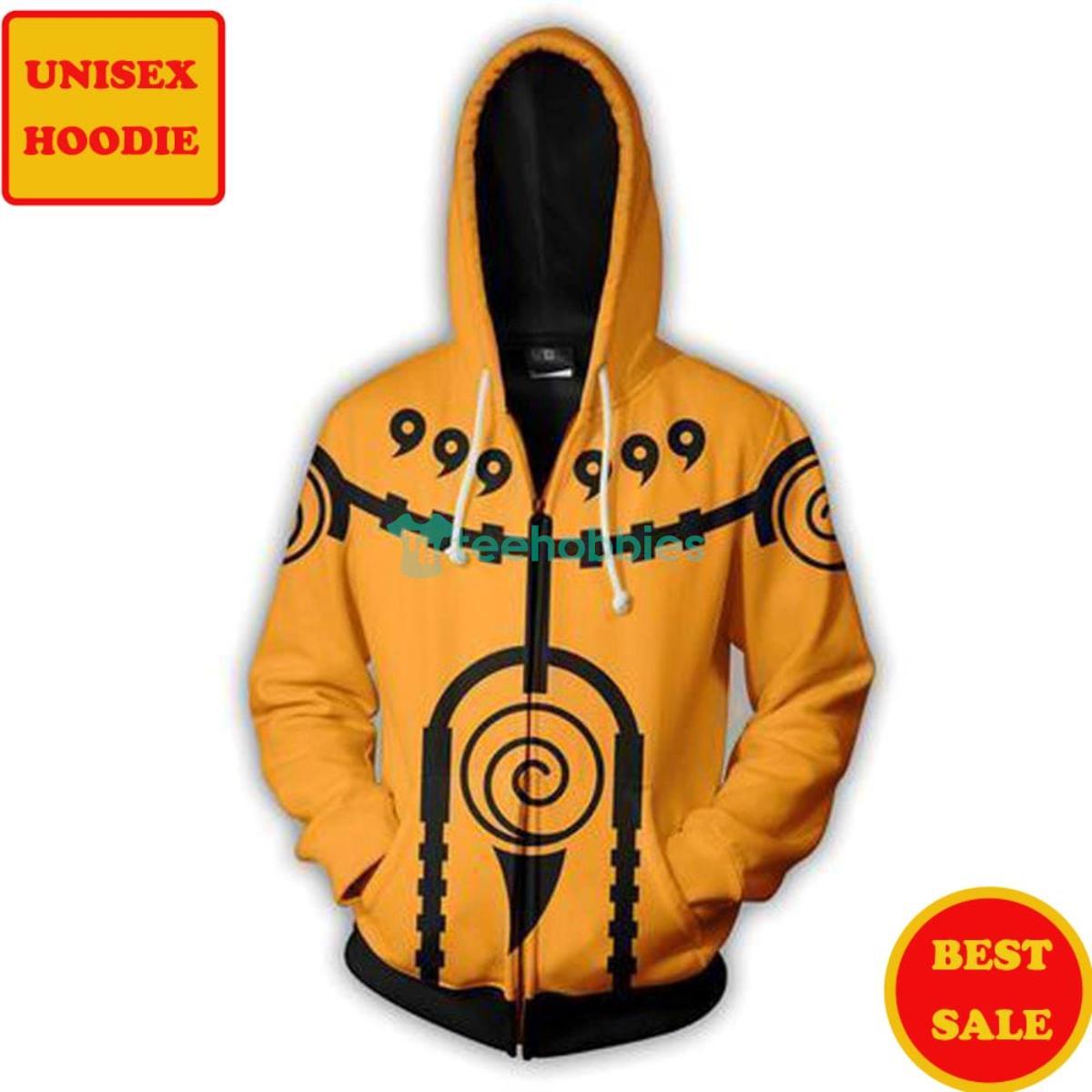 Naruto Kyubi Mood All Over Printes Zip Up 3D Hoodie Product Photo 2