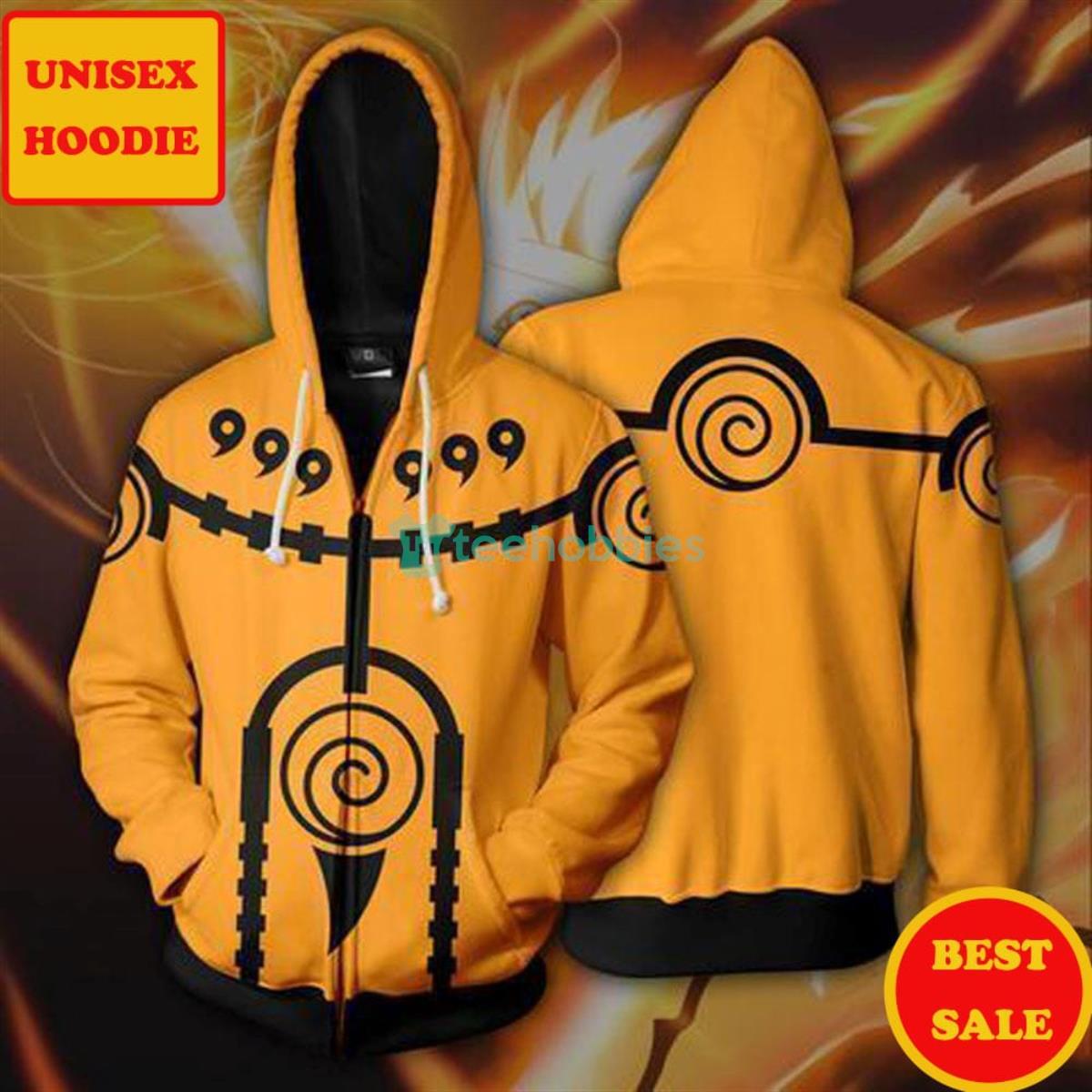 Naruto Kyubi Mood All Over Printes Zip Up 3D Hoodie Product Photo 1