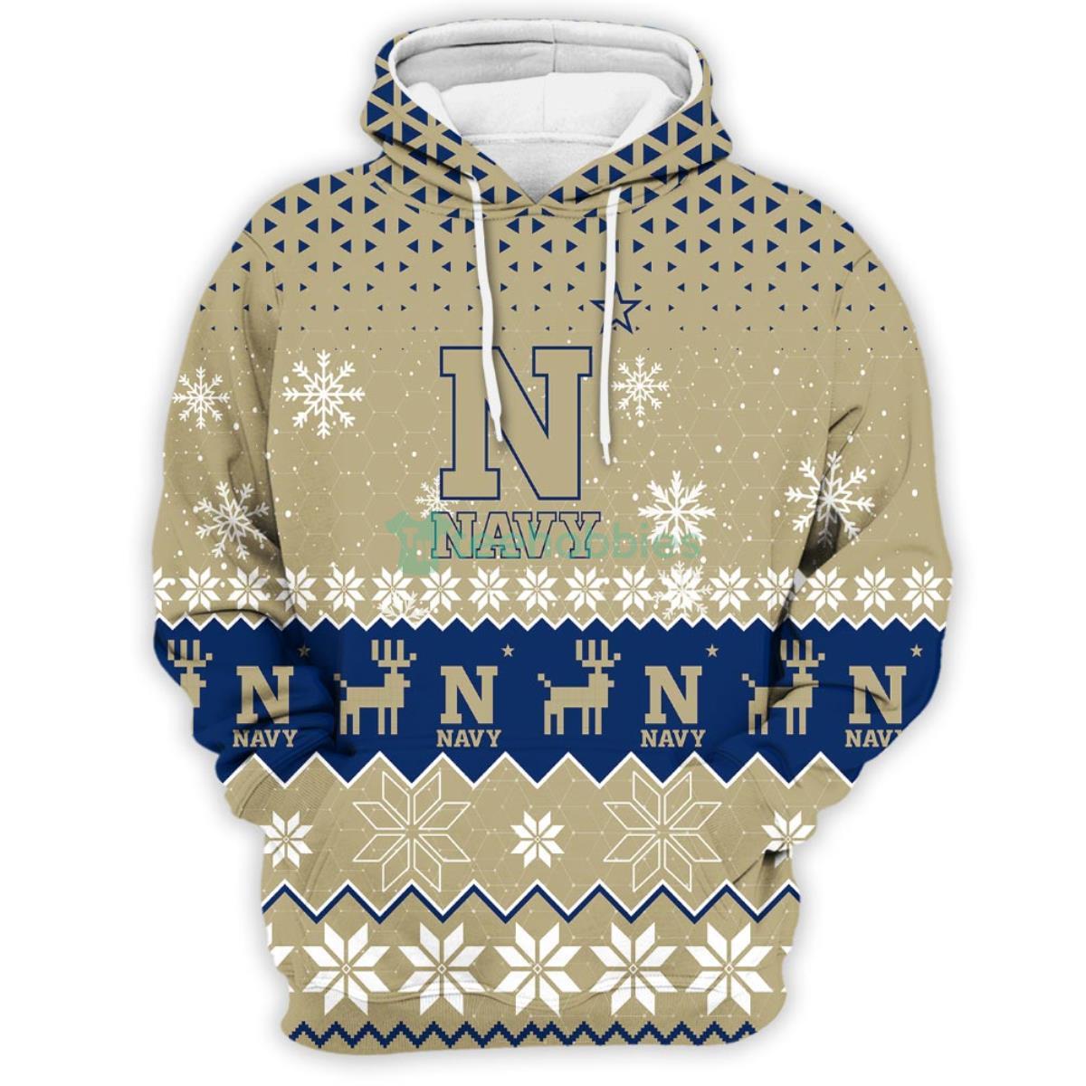 Navy Midshipmen Sports 3D Pullover Hoodie Product Photo 2