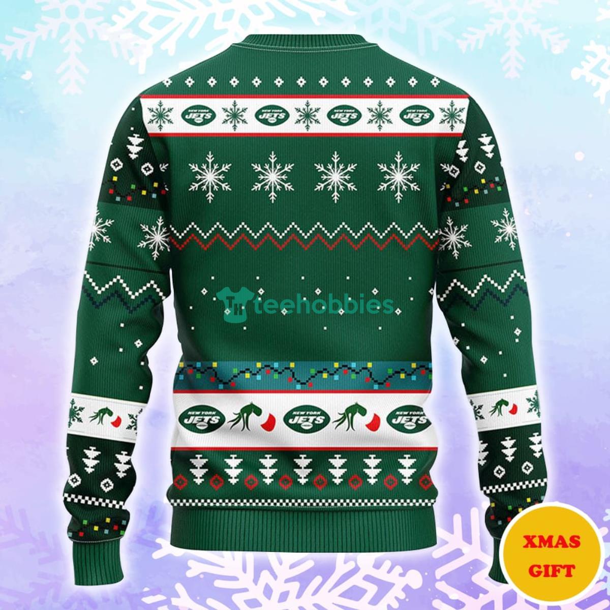 New York Jets Grinch Christmas AOP Sweater