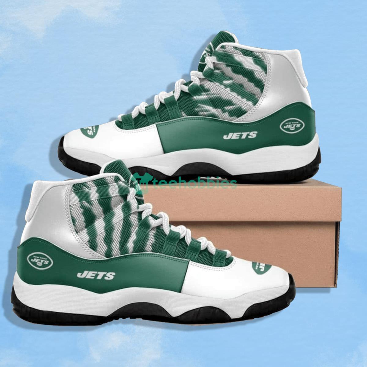New York Jets Scratch Pattern Impressive Design Air Jordan 11 Shoes Product Photo 2