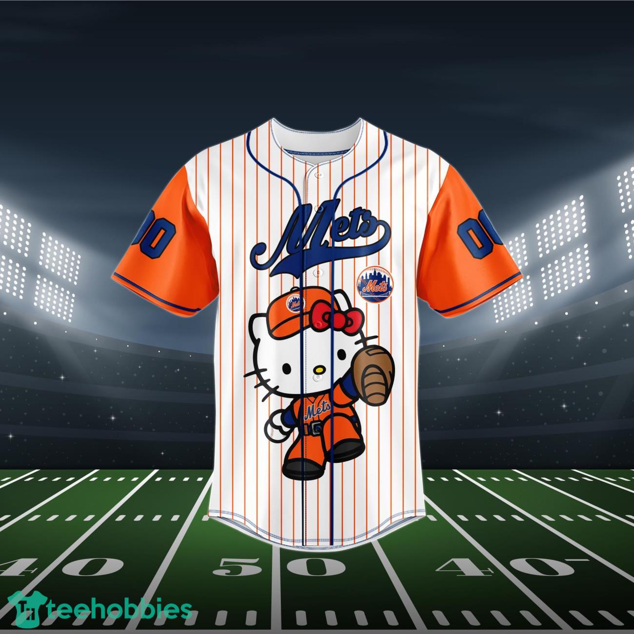 New York Mets Baseball Jersey MLB Hello Kitty Custom Name & Number Product Photo 2