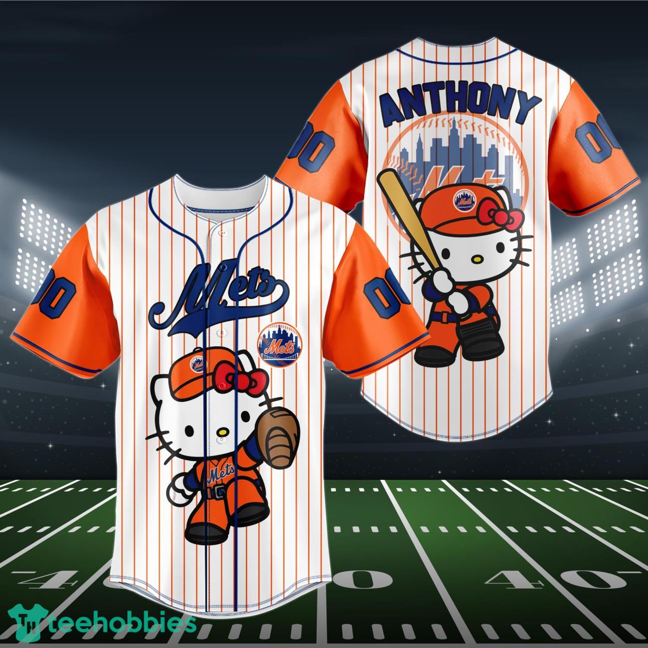 New York Mets Baseball Jersey MLB Hello Kitty Custom Name & Number Product Photo 1