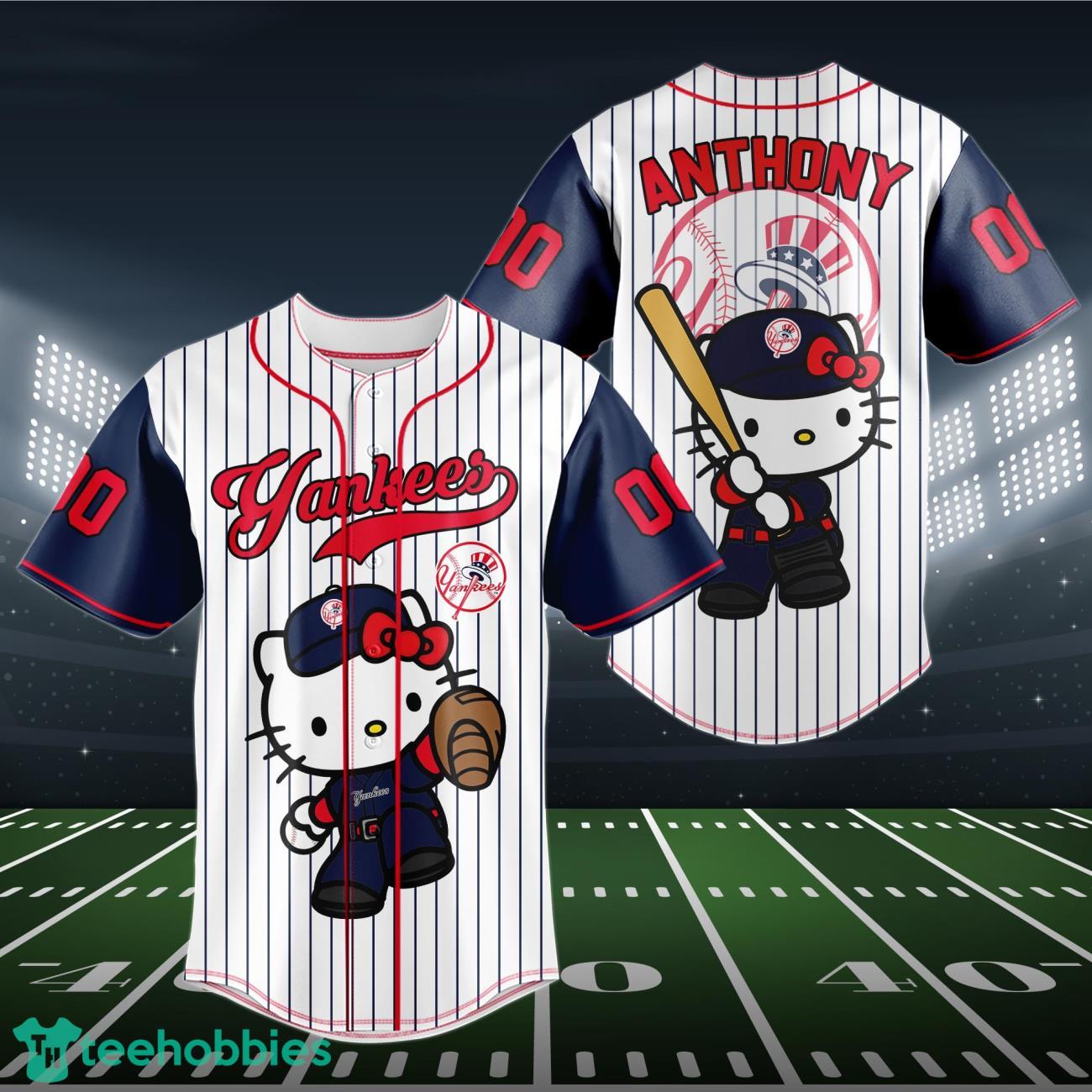 New York Yankees Baseball Jersey MLB Hello Kitty Custom Name & Number Product Photo 1