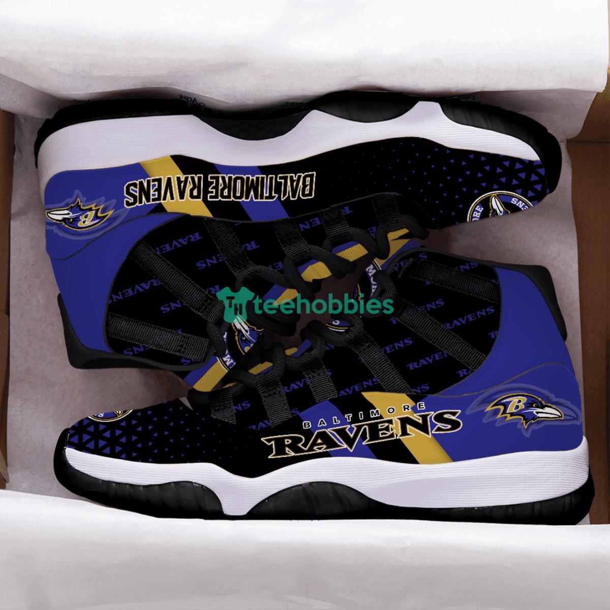 NFL Baltimore Ravens For Fans Impressive Design Air Jordan 11 Shoes Product Photo 2