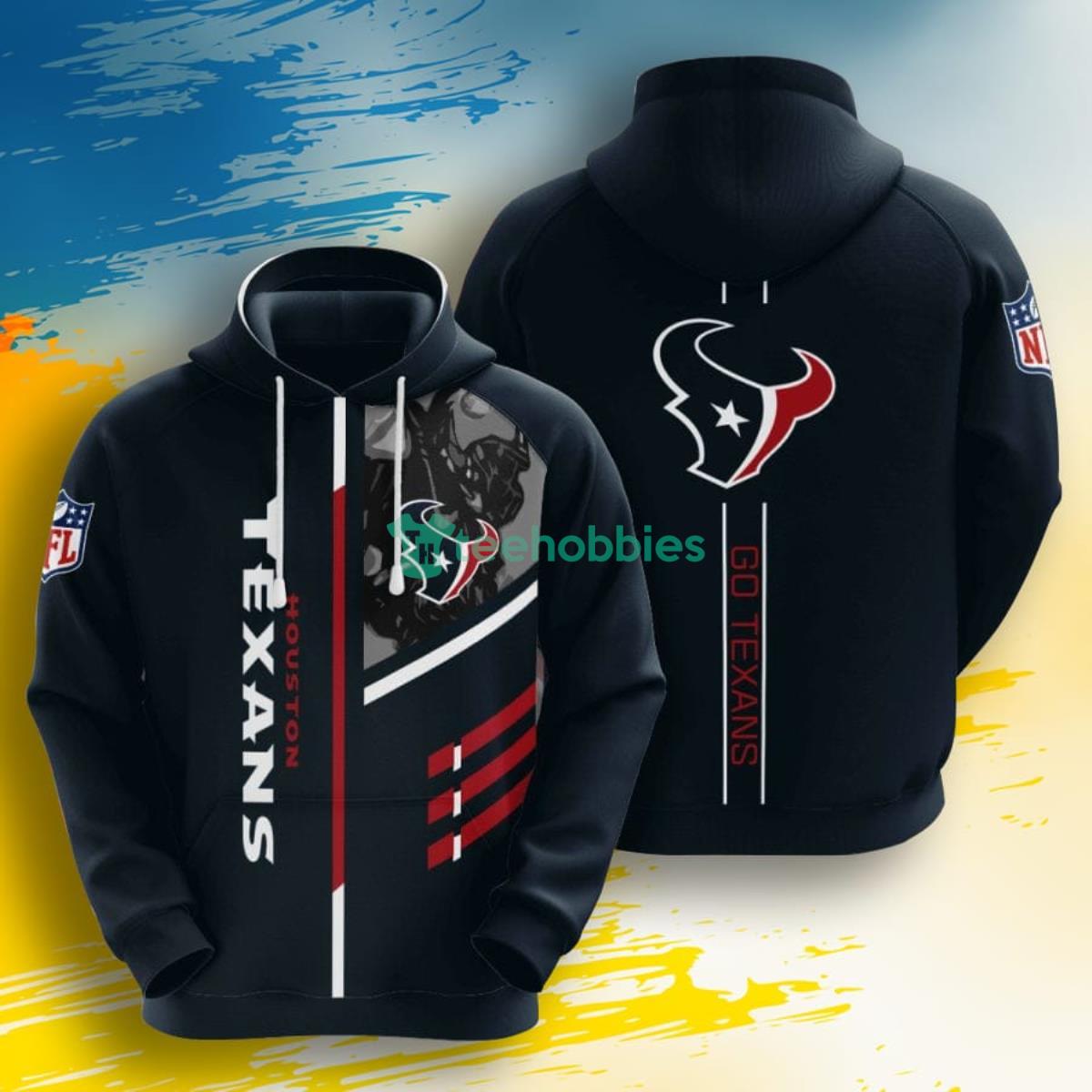 NFL Houston Texans Go Texans 3D Pullover Hoodie For Fans Product Photo 1